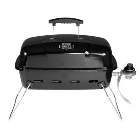 17.5" 10,000 BTU 1 Burner Portable Propane Gas Grill, Black