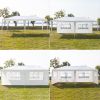 US Stock 3 x 6m Four Sides Waterproof Tent with Spiral Tubes White