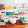 Mixing Bowl Set with Lids, Sweet Romance, 18 Piece Set, Melamine