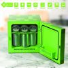 Green Creeper 9 Can Mini Fridge 6.7L 1 Door Ambient Lighting 10.4 in H 10 in W 10 in D