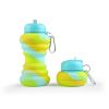 550ML Collapsible Water Bottles Outdoor Sports Fold Water Cup Silicone Leakproof Portable Kettle Travel Children Adult Bottle