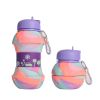 550ML Collapsible Water Bottles Outdoor Sports Fold Water Cup Silicone Leakproof Portable Kettle Travel Children Adult Bottle