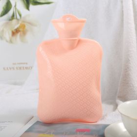 1pc 1000ml New Thick Warm Water Bag; Fashion; Wear-resistant And Environmentally Friendly Materials; Creative Explosion-proof Hand Warmer For Winter (Color: Pink)